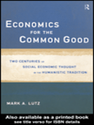 cover image of Economics for the Common Good